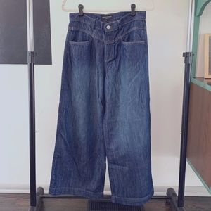 Banana Republic High-Rise Wide-Leg Yoke Jean